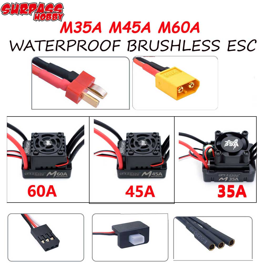 Esc Waterproof 60A - Contrôleur de vitesse électronique (ESC) brushless