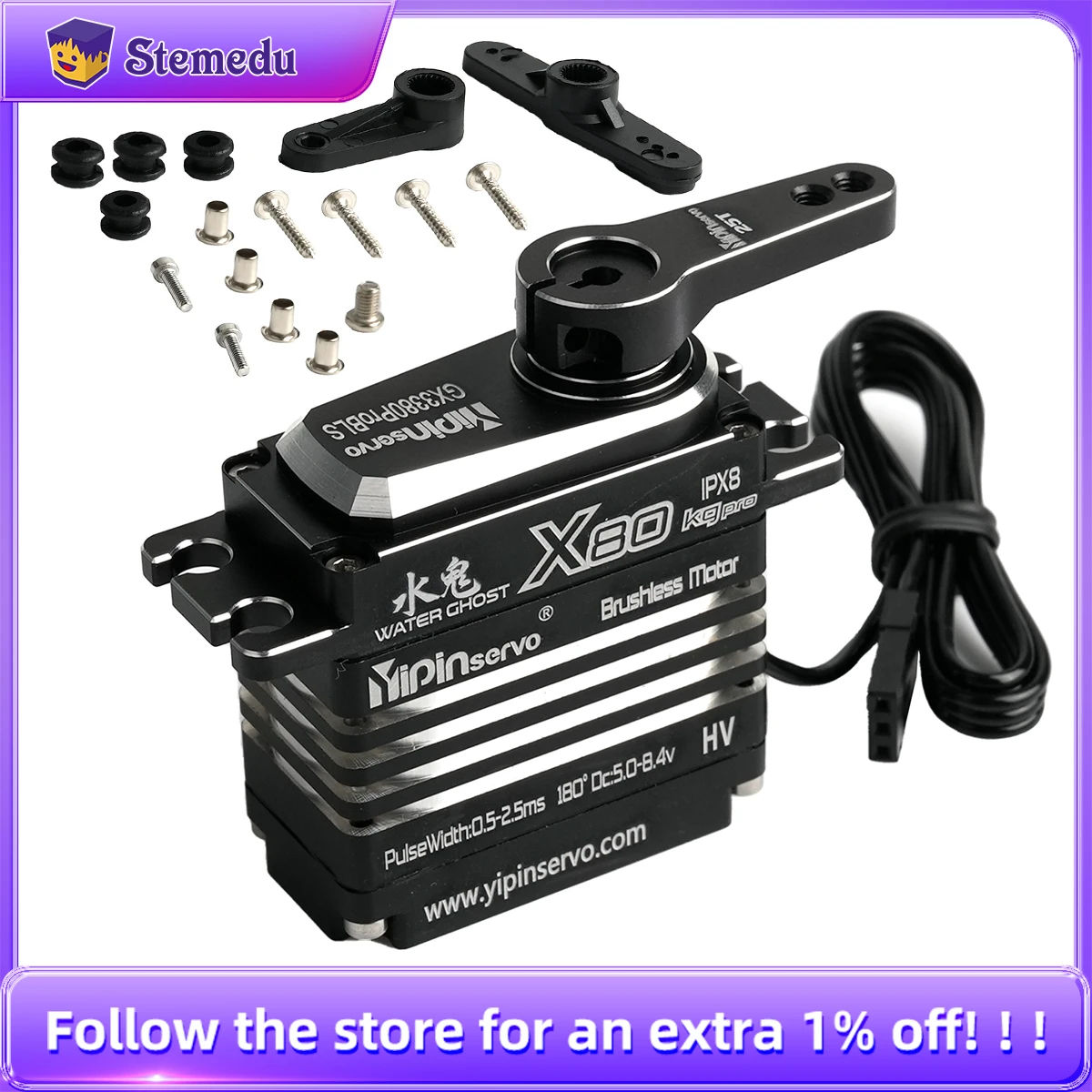 Rc Hobby Model - Servomoteur numérique sans balais, tout métal,