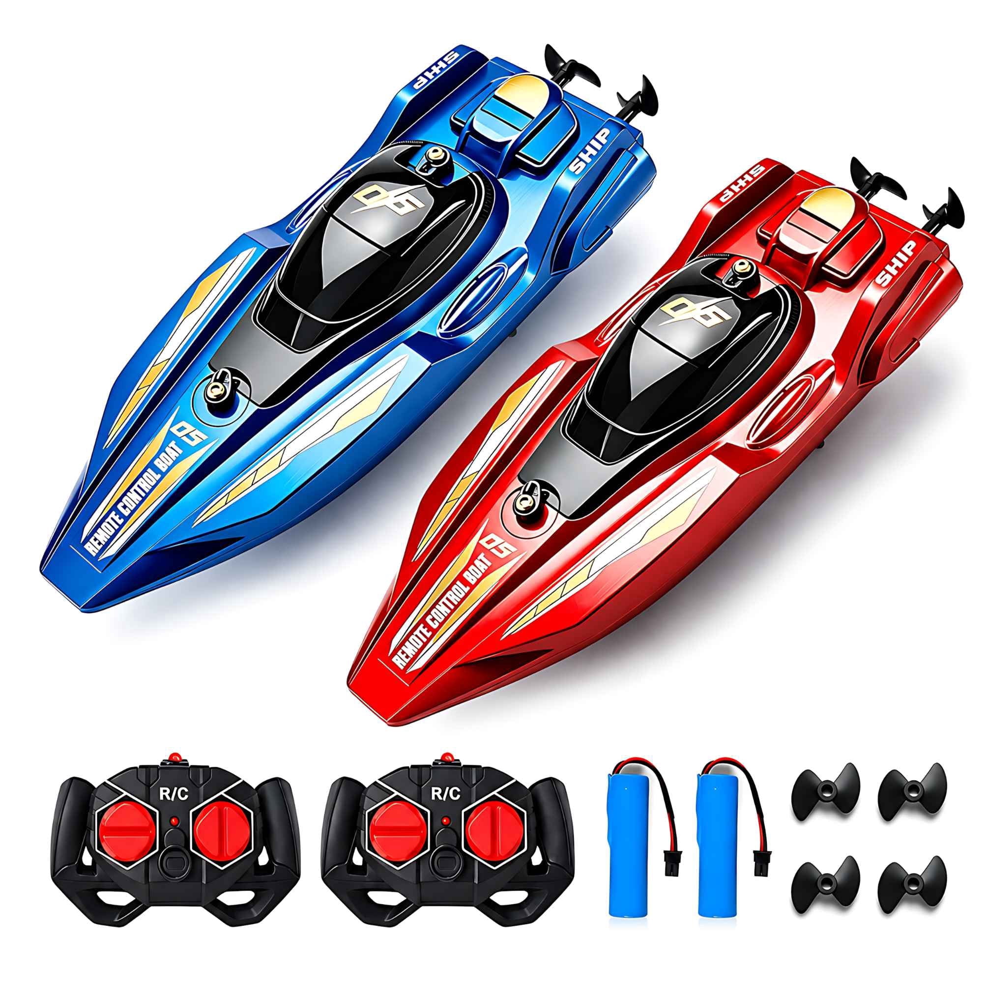 Rc Hobby Grade Boat - Ensemble de 2 bateaux télécommandés RC,