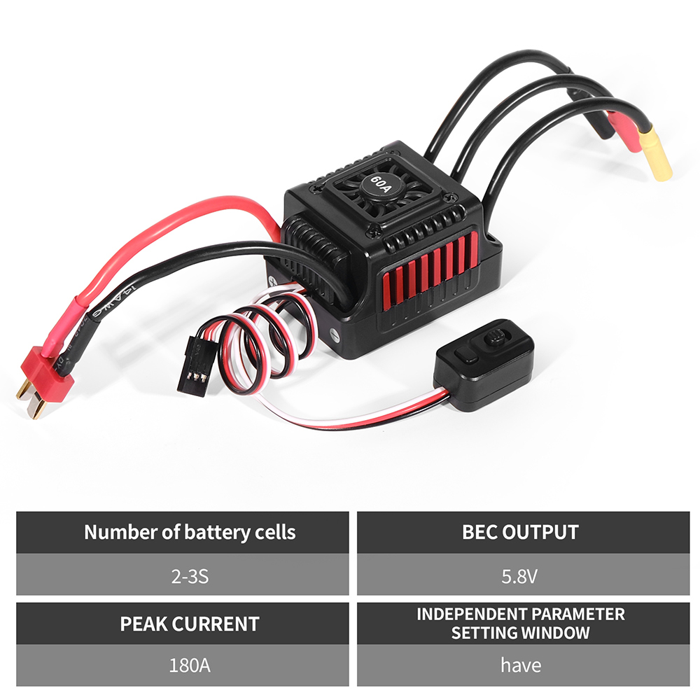 45A 60A RC ESC étanche sans ca - Esc Waterproof 60A avis et prix