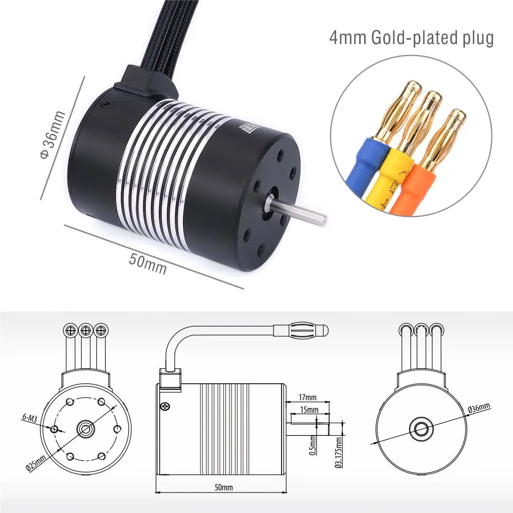 Moteur Brushless Étanche Rocke - Brushless Motor 3650 avis et prix