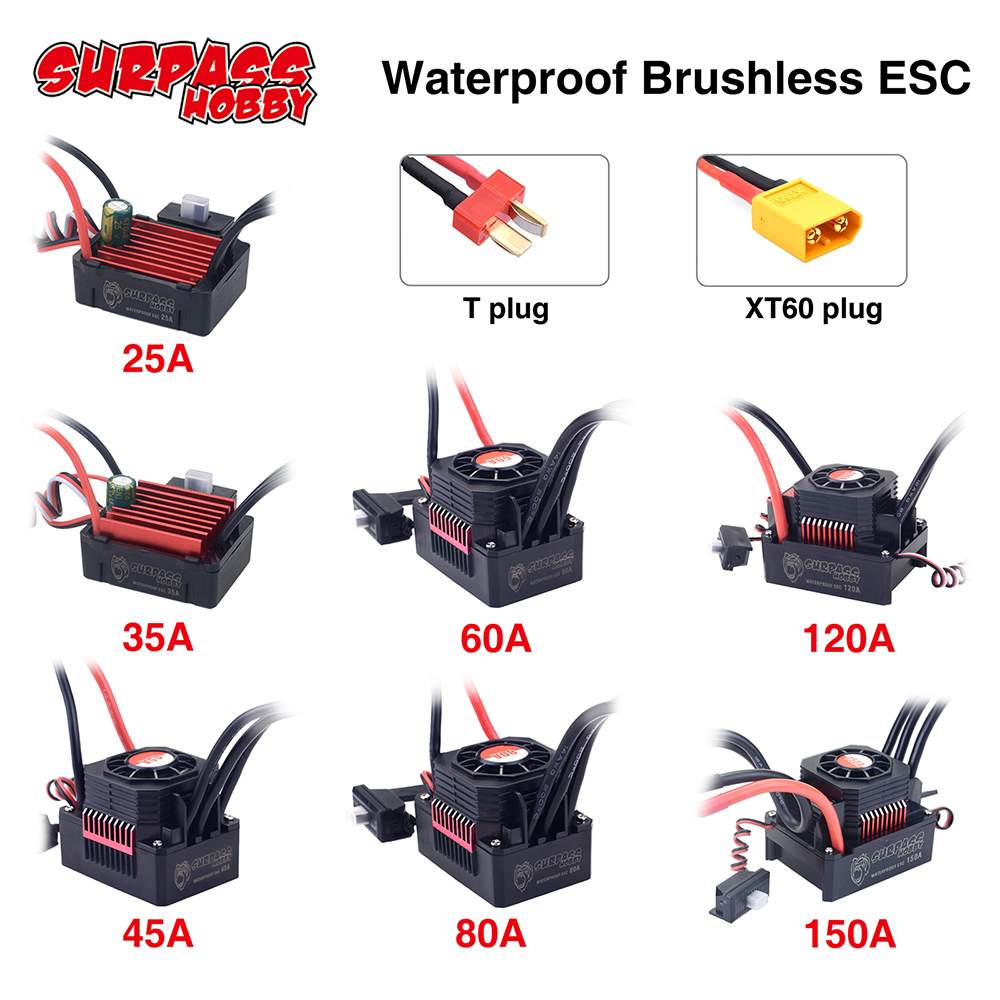 SURPASSHOBBY ESC 150A 80A 120A - Esc Waterproof 60A avis et prix