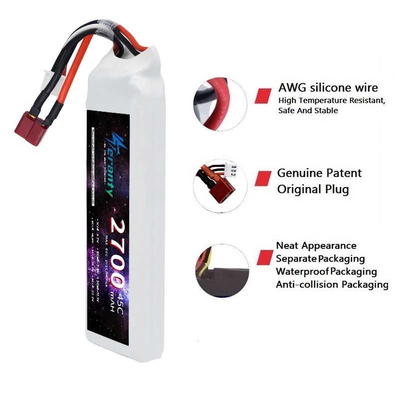 1/3 pièces 2S 7.4V Lipo batter - Rc Hobby Model avis et prix