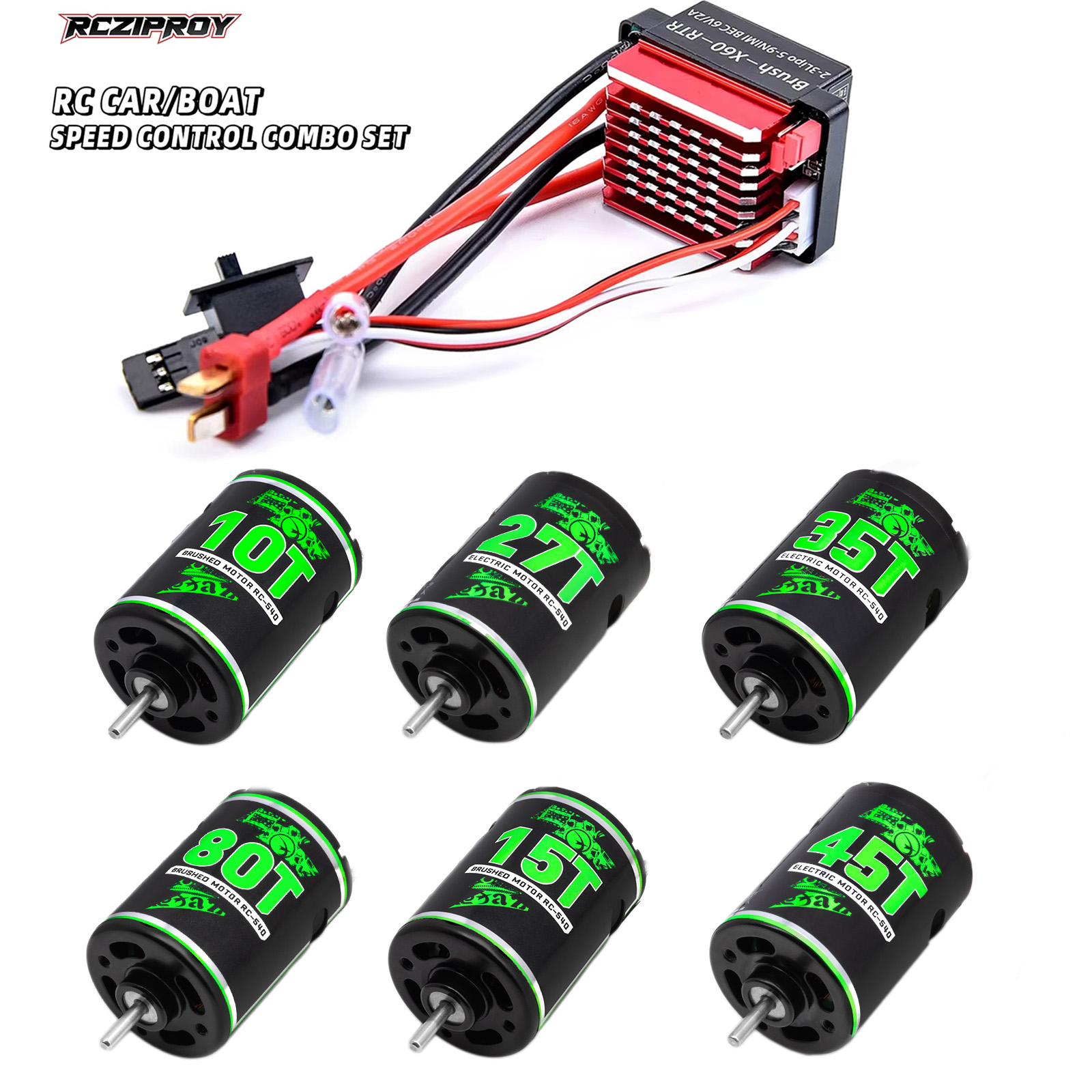 Moteur brossé étanche RC 540 1 - Esc Waterproof 60A avis et prix