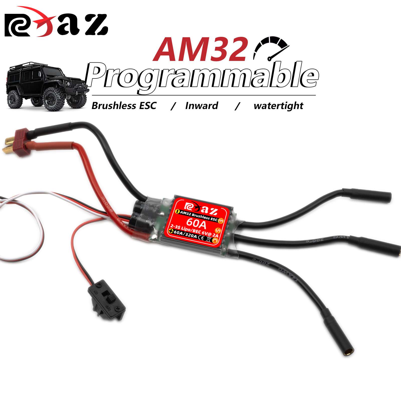 RCXAZ AM32 60A ESC sans balais - Esc Waterproof 60A avis et prix