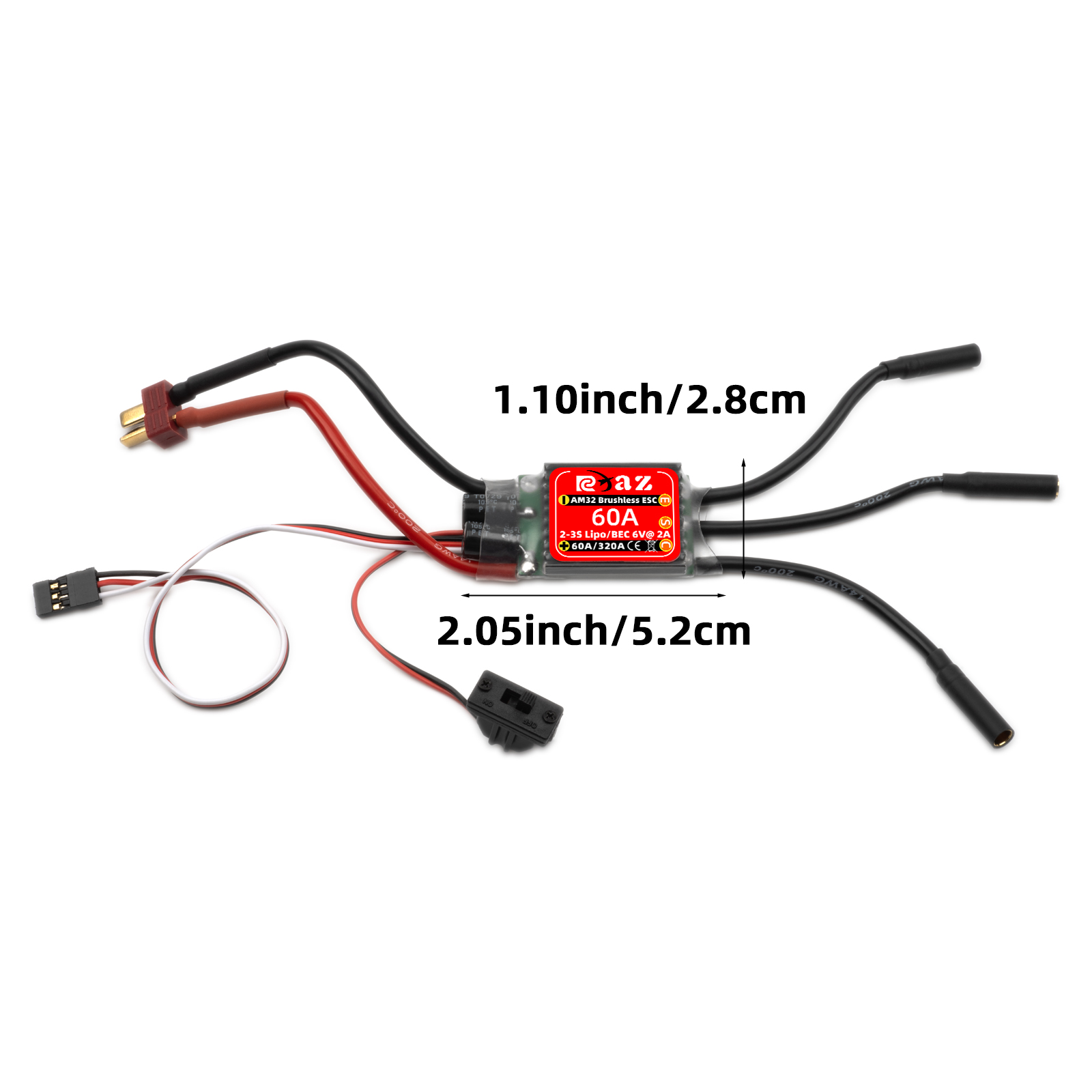 RCXAZ AM32 60A ESC sans balais - Esc Waterproof 60A avis et prix